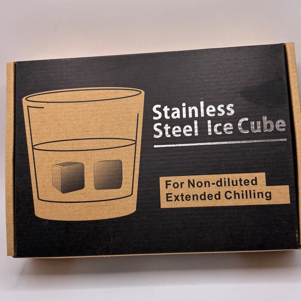 Stainless Steel Ice Cubes - For Cold Drinks with No Ice Melt
